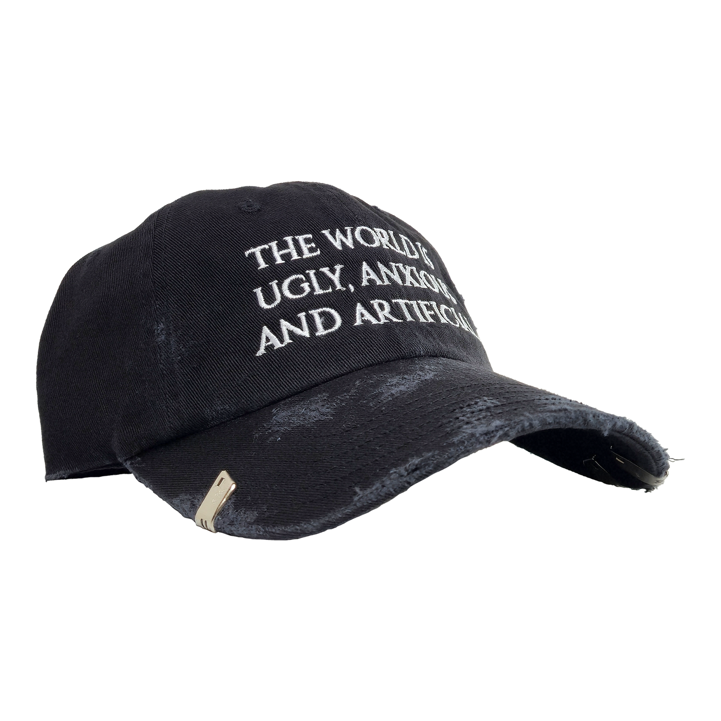 UGLY, ANXIOUS AND ARTIFICIAL HAT: FADED BLACK