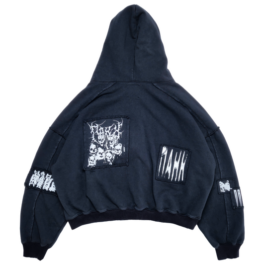 HARDCORE ZIP-UP HOODED SWEATSHIRT: CORPSE BLUE
