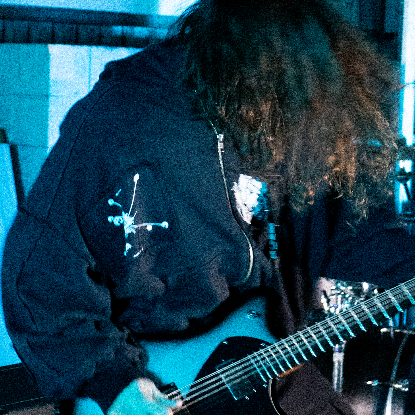 HARDCORE ZIP-UP HOODED SWEATSHIRT: CORPSE BLUE