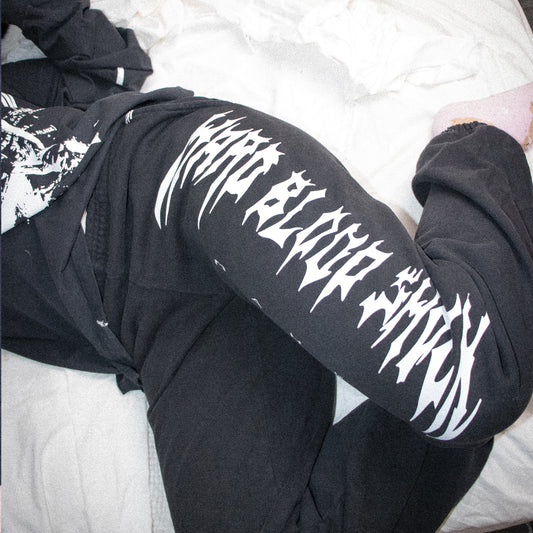 HARD BLOOD SHOCK SWEATPANTS: WASHED BLACK