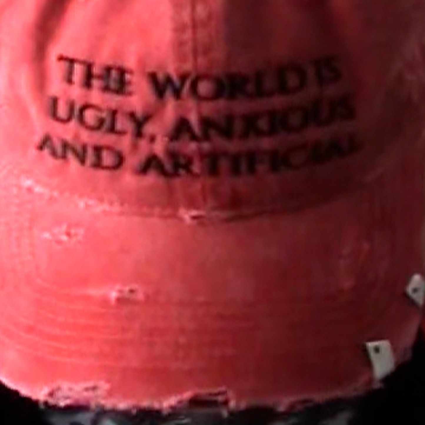 UGLY, ANXIOUS AND ARTIFICIAL HAT: FADED RED
