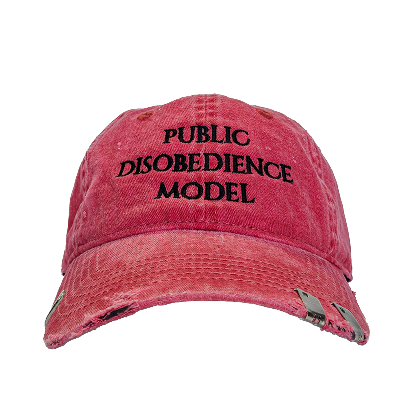 PUBLIC DISOBEDIENCE HAT: FADED RED