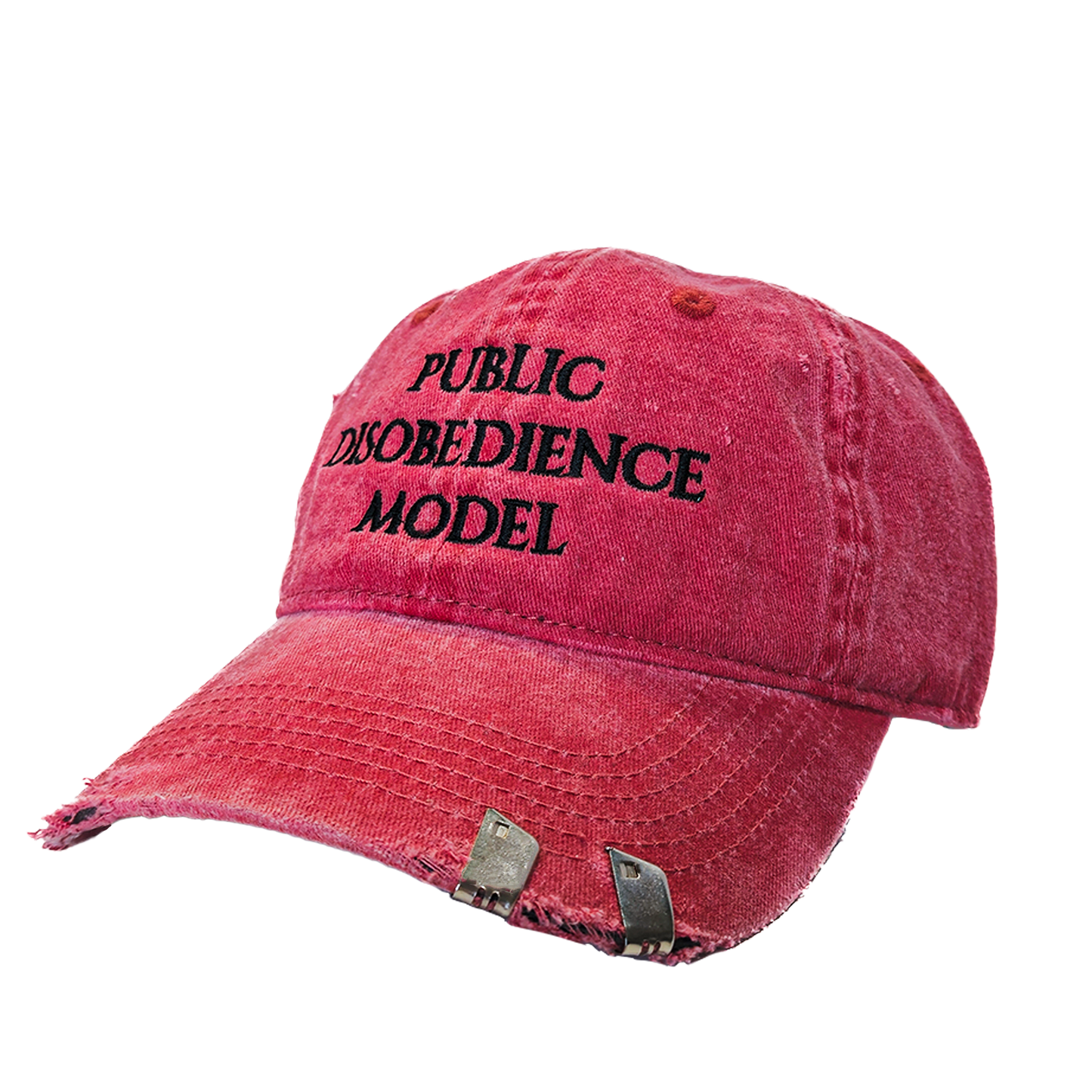 PUBLIC DISOBEDIENCE HAT: FADED RED