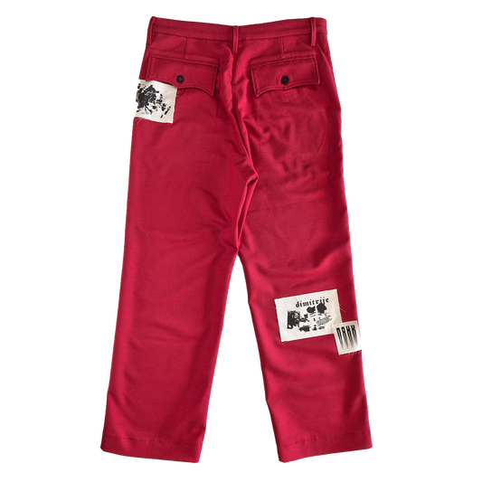 PROPAGANDA RED TAILORED PANTS