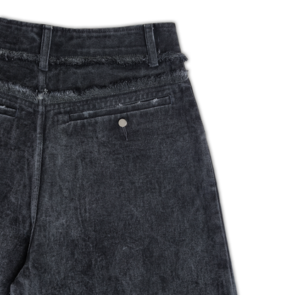 STAPLED SHORTS FADED WASHED [OVERSIZED]