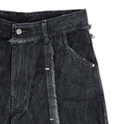 STAPLED SHORTS FADED WASHED [OVERSIZED]