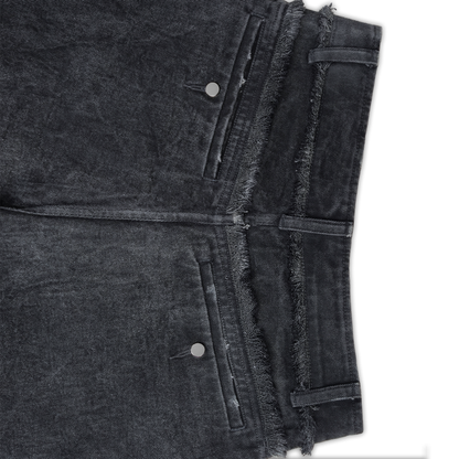 STAPLED SHORTS FADED WASHED [OVERSIZED]