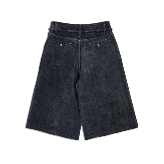 STAPLED SHORTS FADED WASHED [OVERSIZED]