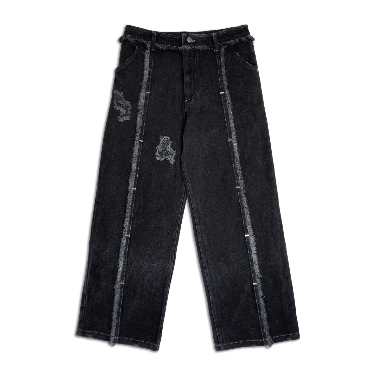 STAPLED PANTS DARK WASHED [SLIM]