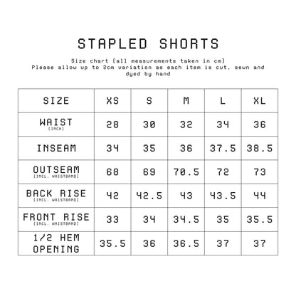 STAPLED SHORTS FADED WASHED [OVERSIZED]