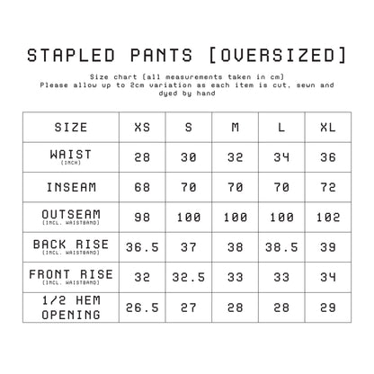 STAPLED PANTS VINTAGE WASHED [OVERSIZED]