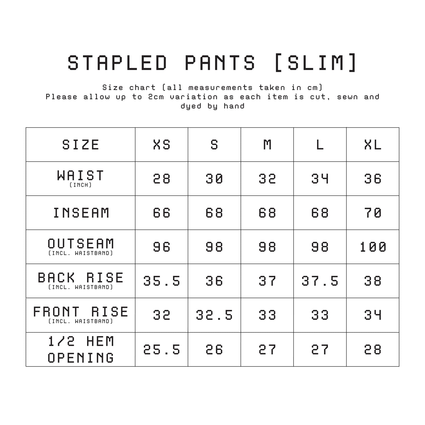 STAPLED PANTS DARK WASHED [SLIM]