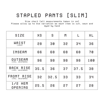 STAPLED PANTS DARK WASHED [SLIM]