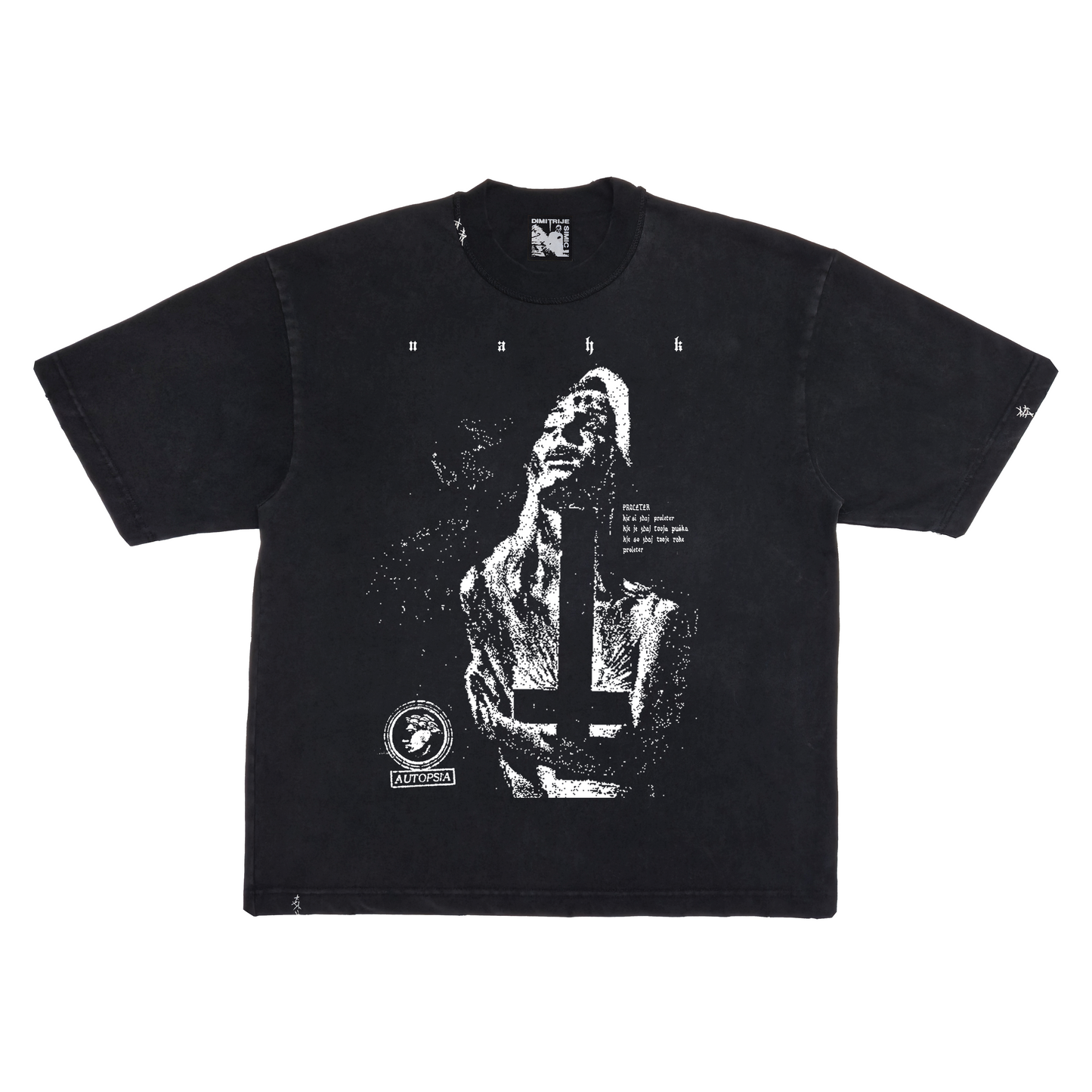 GOTHIC T-SHIRT: FADED BLACK