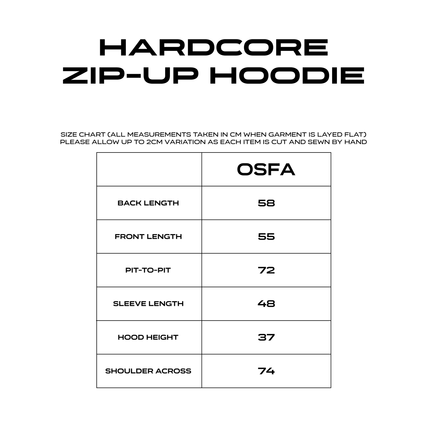 HARDCORE ZIP-UP HOODED SWEATSHIRT: CORPSE BLUE